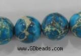 CDE808 15.5 inches 18mm round dyed sea sediment jasper beads wholesale