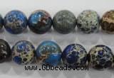 CDE814 15.5 inches 10mm round dyed sea sediment jasper beads wholesale