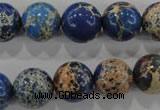 CDE816 15.5 inches 14mm round dyed sea sediment jasper beads wholesale