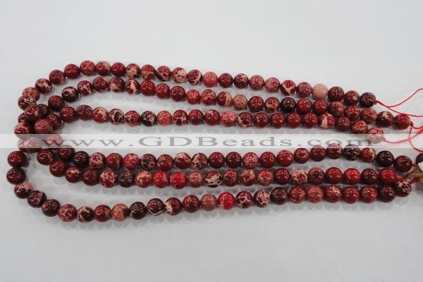 CDE822 15.5 inches 8mm round dyed sea sediment jasper beads wholesale