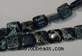 CDE901 15.5 inches 8*8mm square dyed sea sediment jasper beads