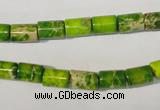 CDE919 15.5 inches 6*8mm tube dyed sea sediment jasper beads