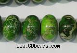 CDE928 15.5 inches 12*18mm rondelle dyed sea sediment jasper beads