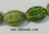 CDE930 15.5 inches 15*23mm star fruit shaped dyed sea sediment jasper beads