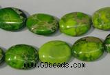 CDE940 15.5 inches 12*16mm oval dyed sea sediment jasper beads