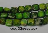 CDE944 15.5 inches 8*8mm square dyed sea sediment jasper beads