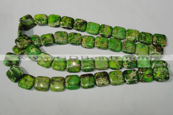 CDE946 15.5 inches 18*18mm square dyed sea sediment jasper beads