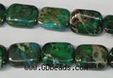 CDE974 15.5 inches 12*16mm rectangle dyed sea sediment jasper beads