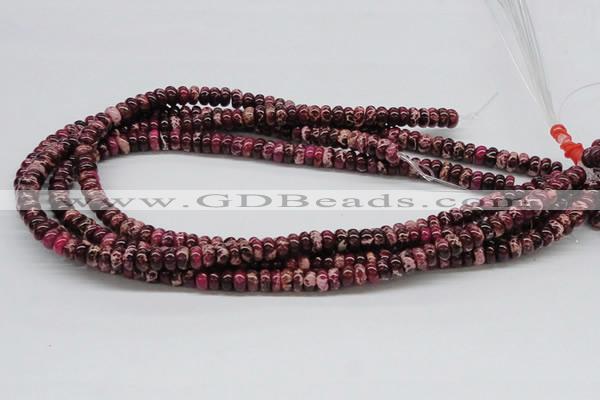 CDI06 16 inches 4*8mm rondelle dyed imperial jasper beads wholesale