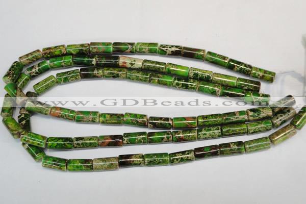 CDI141 15.5 inches 8*17mm tube dyed imperial jasper beads