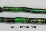 CDI166 15.5 inches 6*12mm tube dyed imperial jasper beads