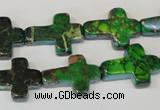 CDI209 15.5 inches 15*20mm cross dyed imperial jasper beads