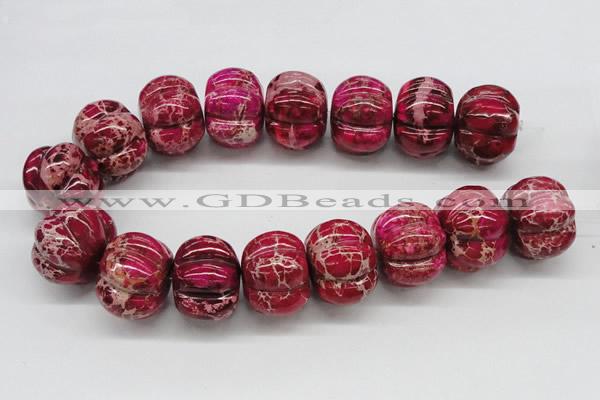 CDI25 16 inches 26*35mm pumpkin dyed imperial jasper beads