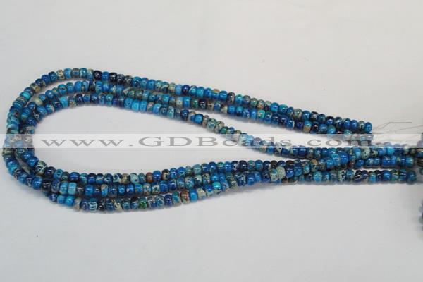 CDI274 15.5 inches 4*6mm rondelle dyed imperial jasper beads