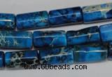 CDI282 15.5 inches 8*17mm tube dyed imperial jasper beads