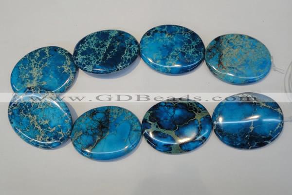 CDI321 15.5 inches 40*50mm oval dyed imperial jasper beads