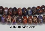 CDI371 15.5 inches 6*10mm rondelle dyed imperial jasper beads