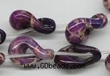 CDI42 16 inches 15*24mm petal shaped dyed imperial jasper beads