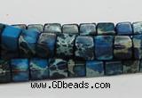 CDI52 16 inches 6*6mm cube dyed imperial jasper beads wholesale