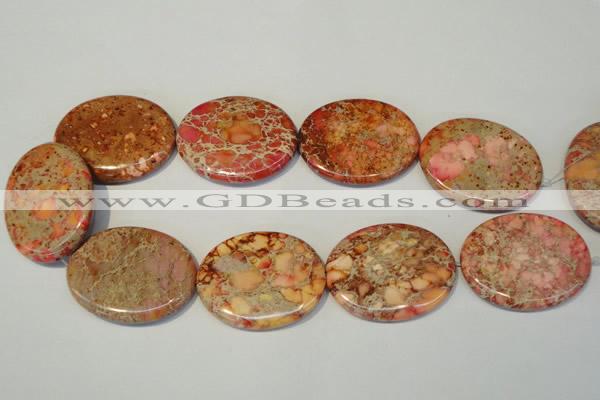 CDI537 15.5 inches 35*45mm oval dyed imperial jasper beads