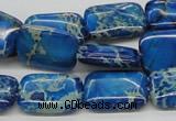 CDI55 16 inches 13*18mm rectangle dyed imperial jasper beads wholesale