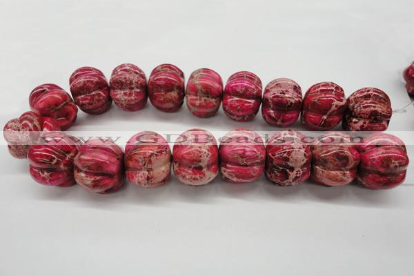 CDI610 15.5 inches 22*30mm pumpkin dyed imperial jasper beads