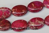 CDI645 15.5 inches 13*18mm oval dyed imperial jasper beads