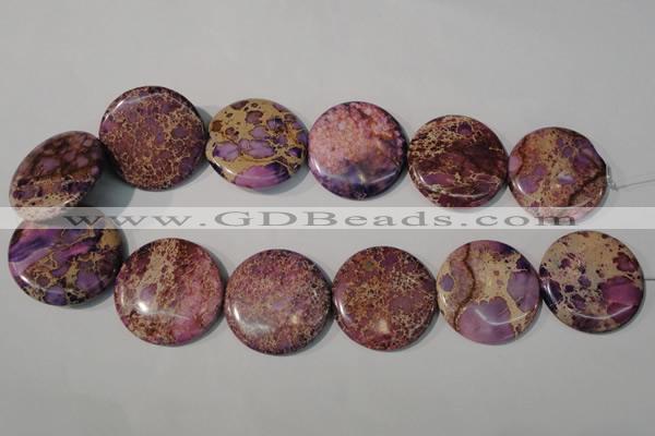 CDI708 15.5 inches 35mm flat round dyed imperial jasper beads