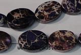 CDI710 15.5 inches 13*18mm oval dyed imperial jasper beads