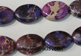 CDI711 15.5 inches 13*18mm oval dyed imperial jasper beads