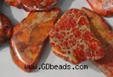 CDI760 15.5 inches 19*32mm – 22*38mm freeform dyed imperial jasper beads