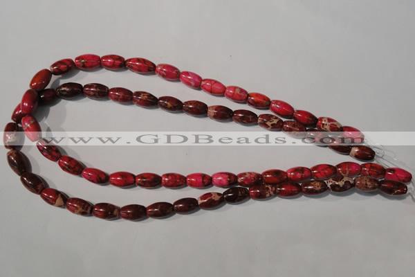 CDI777 15.5 inches 8*13mm rice dyed imperial jasper beads