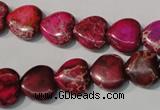 CDI792 15.5 inches 12*12mm heart dyed imperial jasper beads