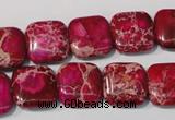 CDI794 15.5 inches 14*14mm square dyed imperial jasper beads