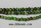 CDI920 15.5 inches 4mm round dyed imperial jasper beads