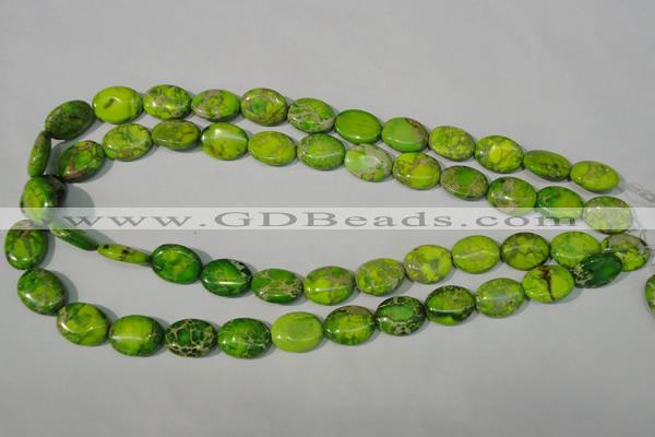 CDI940 15.5 inches 12*16mm oval dyed imperial jasper beads