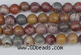 CDJ400 15.5 inches 4mm round sonoran dendritic jasper beads