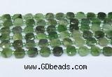 CDJ410 15.5 inches 8mm faceted square Canadian jade beads