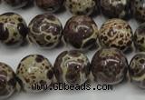 CDM06 15.5 inches 14mm round African dalmatian jasper beads