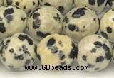 CDM102 15 inches 10mm faceted round dalmatian jasper beads