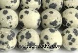 CDM107 15 inches 8mm round matte dalmatian jasper beads