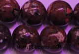 CDM54 15 inches 12mm round strawberry dalmatian jasper beads