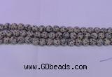 CDM80 15.5 inches 4mm round matte dalmatian jasper beads