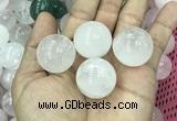 CDN02 25mm round white crystal decorations wholesale