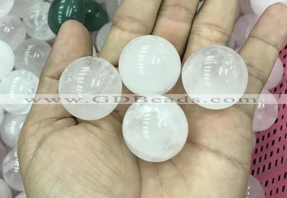 CDN02 25mm round white crystal decorations wholesale