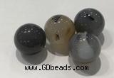 CDN1004 20mm round grey agate decorations wholesale