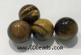 CDN1015 25mm round yellow tiger eye decorations wholesale