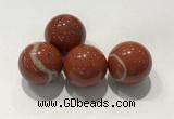 CDN1017 25mm round red jasper decorations wholesale