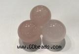 CDN1030 30mm round rose quartz decorations wholesale