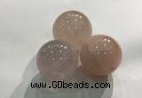 CDN1032 30mm round rose quartz decorations wholesale